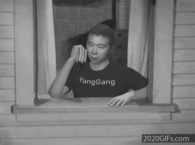 A Black And White Photo Of A Man Wearing A Yanggang T-Shirt GIF
