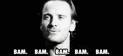 A Black And White Photo Of A Man With A Beard And The Words Bam Bam Bam Bam . GIF