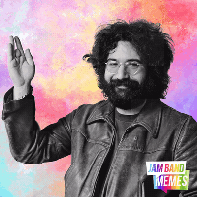 A Black And White Photo Of A Man With A Beard And The Words Jam Band Memes Below Him GIF