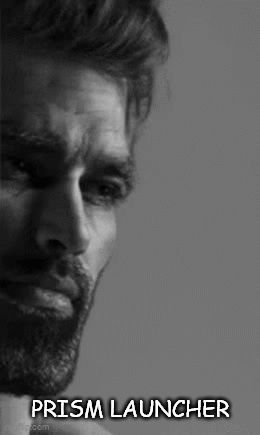 A Black And White Photo Of A Man With A Beard And The Words Prism Launcher Above Him . GIF