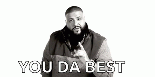 A Black And White Photo Of A Man With A Beard Giving A Thumbs Up And Saying `` You Da Best '' . GIF