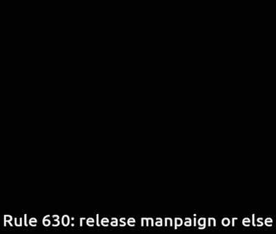 A Black And White Photo Of A Man With A Caption That Says Rule 630 GIF