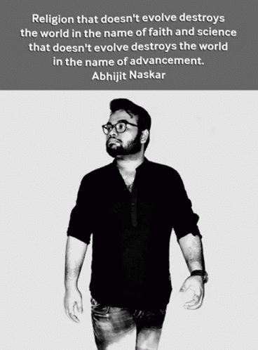 A Black And White Photo Of A Man With A Quote By Abhijit Naskar GIF