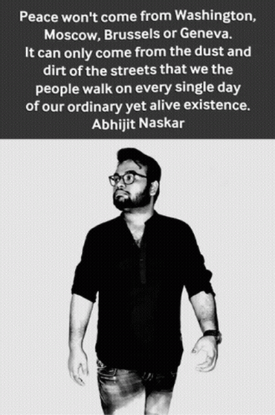 A Black And White Photo Of A Man With A Quote On The Bottom GIF