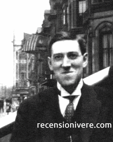 A Black And White Photo Of A Man With A Reviewonivere.com Website Written Below Him GIF