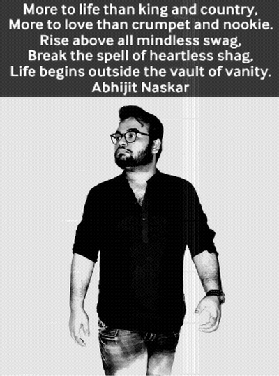 A Black And White Photo Of A Man With An Inspirational Quote GIF