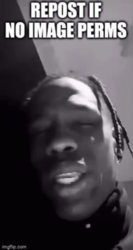 A Black And White Photo Of A Man With Dreadlocks And The Caption `` Repost If No Image Permits '' . GIF