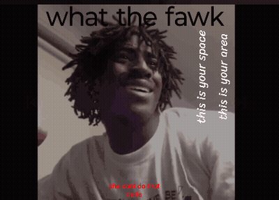 A Black And White Photo Of A Man With Dreadlocks And The Words What The Fawk GIF