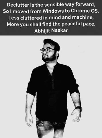 A Black And White Photo Of A Man With Glasses And A Quote From Abhijit Naskar GIF