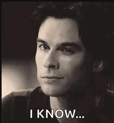 A Black And White Photo Of A Man With The Words " I Know " Below Him GIF