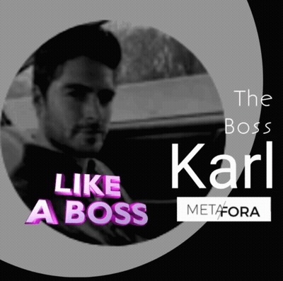 A Black And White Photo Of A Man With The Words Like A Boss GIF
