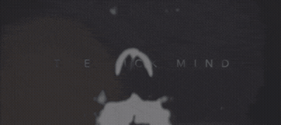 A Black And White Photo Of A Man With The Words " The Sick Mind " On The Bottom GIF