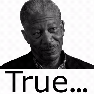 A Black And White Photo Of A Man With The Words True Behind Him GIF