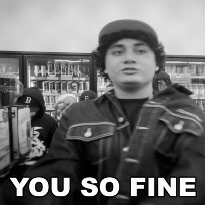 A Black And White Photo Of A Man With The Words " You So Fine " On The Bottom GIF