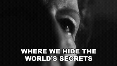 A Black And White Photo Of A Person 'S Eye With A Quote Written Above It GIF