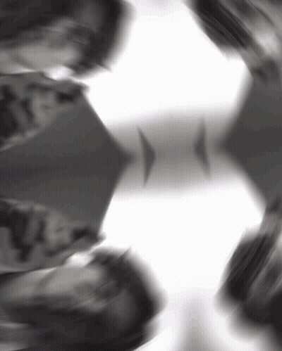A Black And White Photo Of A Person 'S Face And A White Background GIF