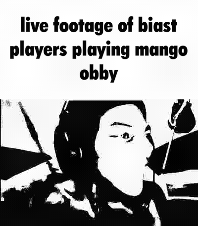 A Black And White Photo Of A Person Wearing Headphones Playing Mango Obby . GIF