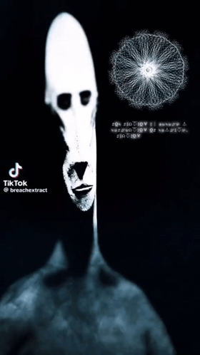 A Black And White Photo Of A Person With A Long Neck And A Tik Tok Watermark GIF