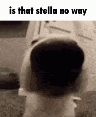 A Black And White Photo Of A Pipe That Says Is That Stella No Way GIF