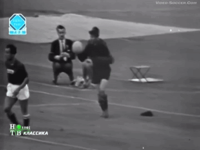 A Black And White Photo Of A Soccer Game With The Words Video-Soccer.com At The Top GIF