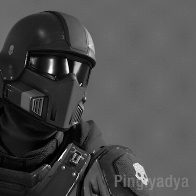 A Black And White Photo Of A Soldier With The Name Pinglyadya GIF