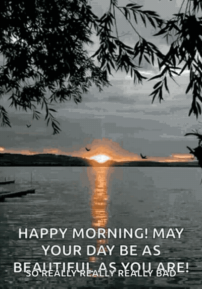 A Black And White Photo Of A Sunset Over A Body Of Water GIF