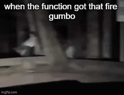 A Black And White Photo Of A Tornado With The Words When The Function Got That Fire Gumbo GIF