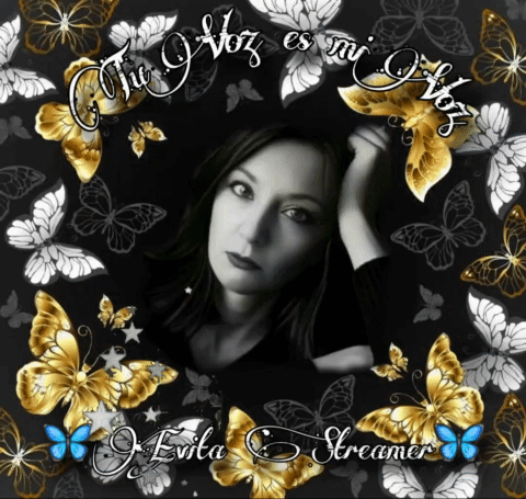A Black And White Photo Of A Woman Surrounded By Butterflies With The Name Eula Streamer At The Bottom GIF