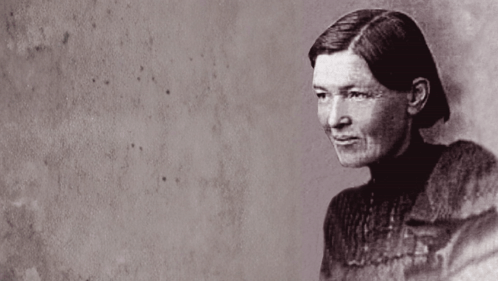 A Black And White Photo Of A Woman With A Quote By Mary Slesso GIF