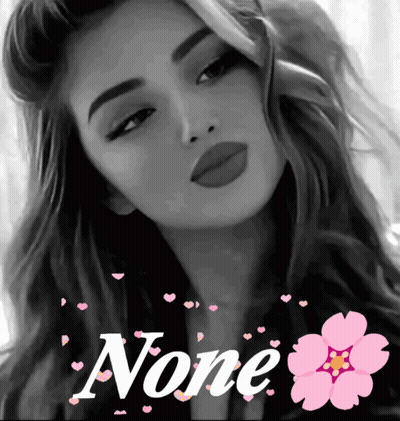 A Black And White Photo Of A Woman With The Name None Written On It GIF