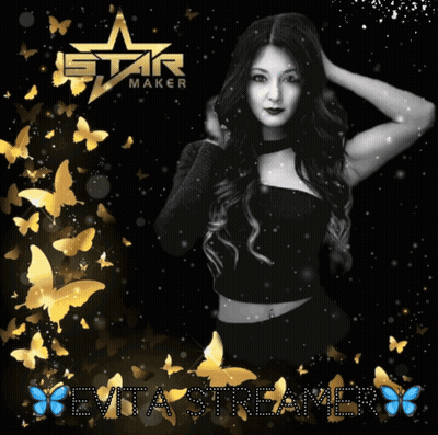 A Black And White Photo Of A Woman With The Words " Star Maker " On The Bottom GIF