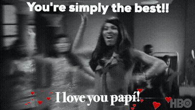 A Black And White Photo Of A Woman With The Words You 'Re Simply The Best GIF