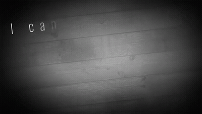 A Black And White Photo Of A Wooden Surface With The Words I Can Written On It GIF