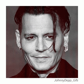 A Black And White Photo Of Johnny Depp With The Caption Johnny Depp_gifs GIF