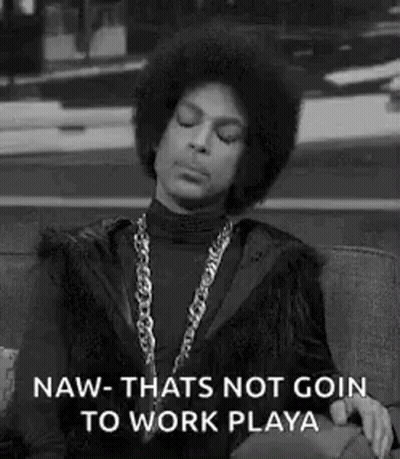 A Black And White Photo Of Prince Sitting On A Couch With His Eyes Closed And A Chain Around His Neck . GIF