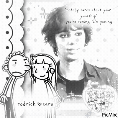 A Black And White Photo Of Rodrick Caro GIF