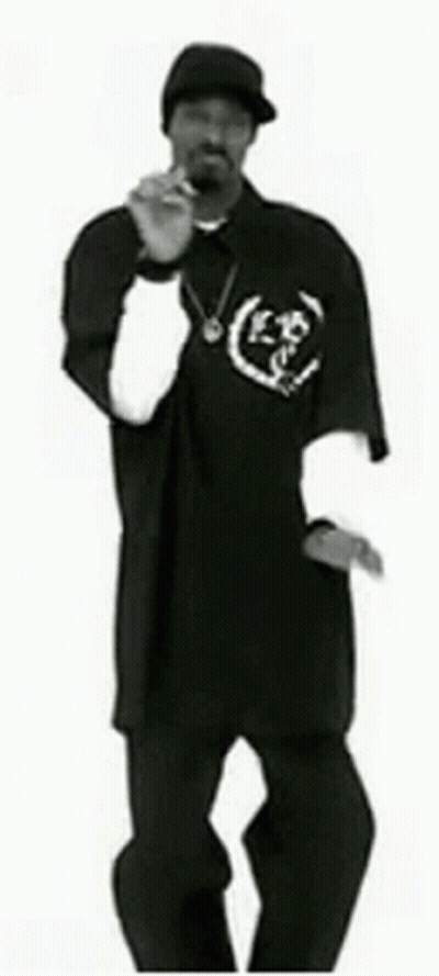 A Black And White Photo Of Snoop Dogg Dancing . GIF