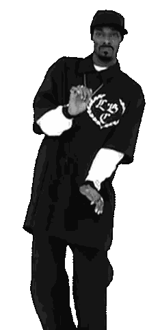 A Black And White Photo Of Snoop Dogg Wearing A Black Shirt Sticker