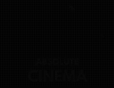 A Black And White Photo Of The Hulk With The Words " Absolute Cinema " On The Bottom GIF