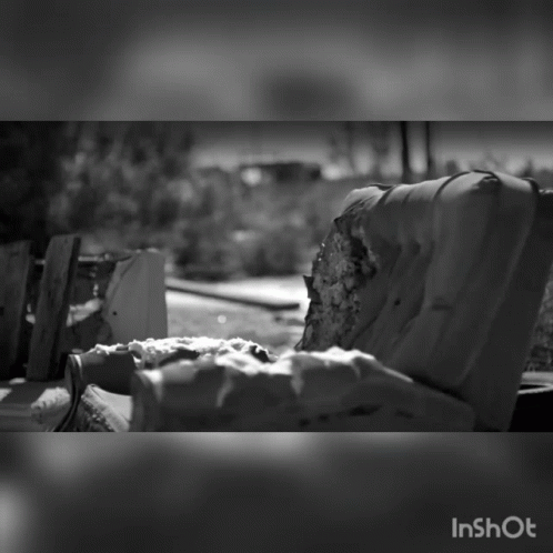 A Black And White Photo With The Word Inshot At The Bottom Of It GIF