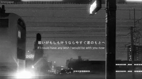 A Black And White Photo With The Words If I Could Have Any Wish I Would Be With You Now Written On It GIF