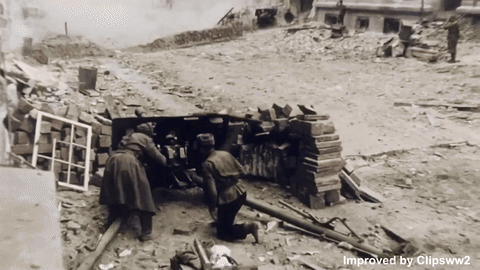 A Black And White Photo With The Words Improved By Clipsww2 GIF