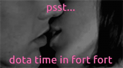 A Black And White Photo With The Words Psst Dot A Time In Fort Fort On It GIF