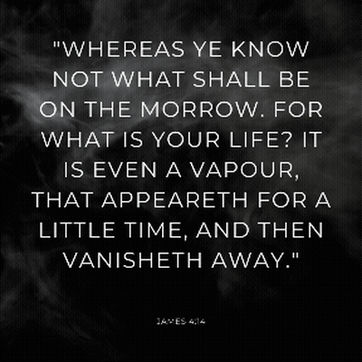 A Black And White Poster With A Quote From Hebrews 3:27 GIF