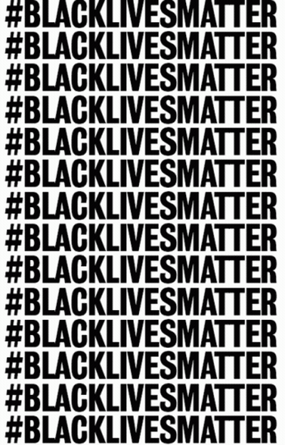A Black And White Poster With The Words `` Black Lives Matter '' Written In Black Letters . GIF