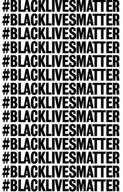 A Black And White Poster With The Words `` Black Lives Matter '' Written In Black Letters . GIF