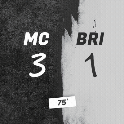 A Black And White Poster With The Words Mc Bri 3 And 1 GIF