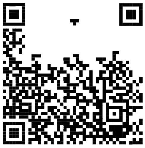 A Black And White Qr Code With A Square In The Middle Of It On A White Background . Sticker