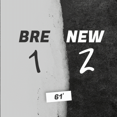 A Black And White Sign That Says Bre New 1 And 2 GIF