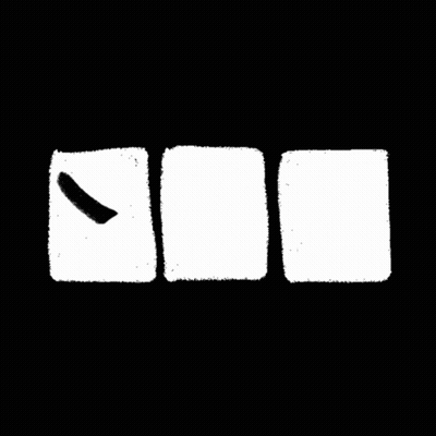 A Black And White Sign That Says Yes GIF